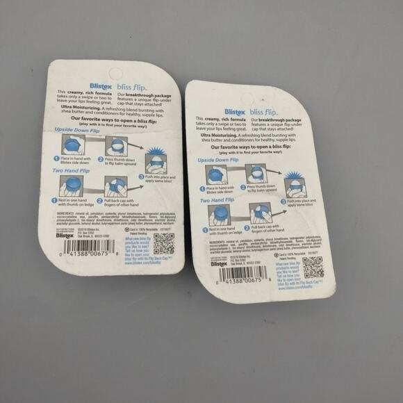 2 Blistex Lipcare Blistex Ultra Moisturizing Bliss Flip With Shea Butter NIB - Picture 3 of 3